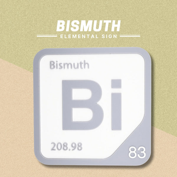 BISMUTH Periodic Table Tile – Educational Wall Art for Science Lovers, 5.6 x 5.6 Inches