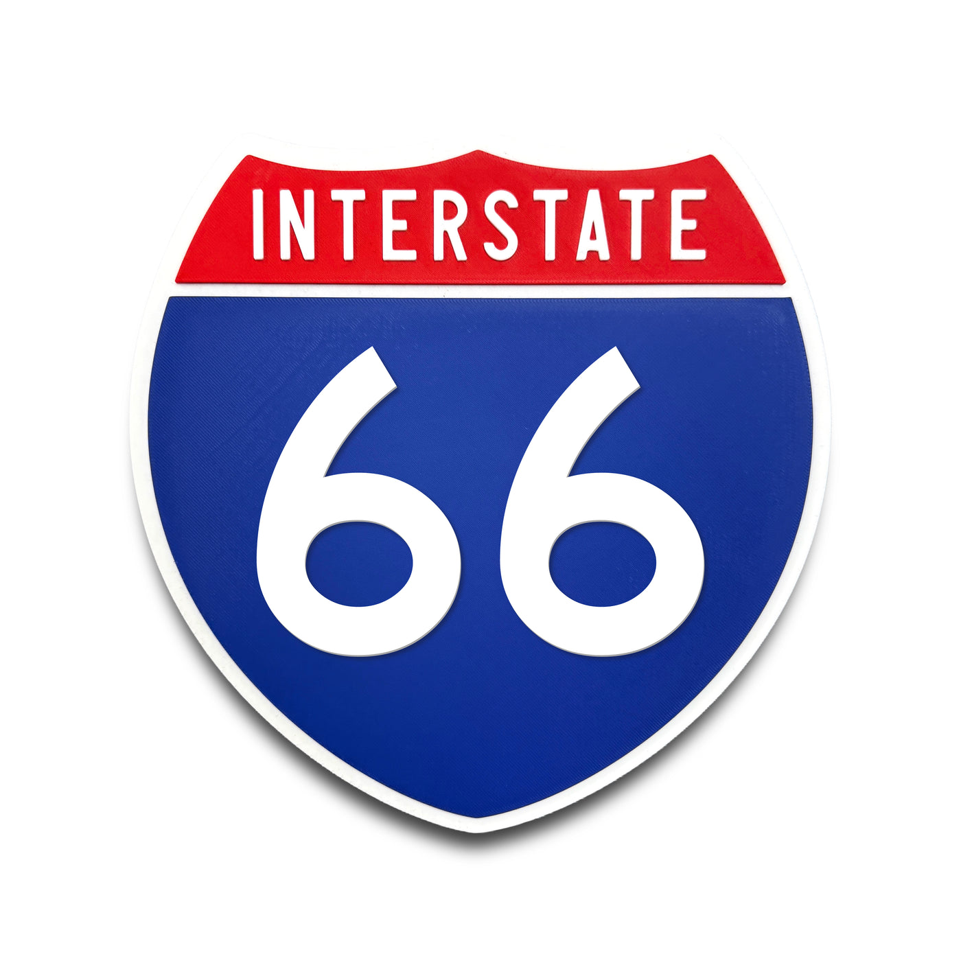 Interstate 66 Number Only road sign replica front view