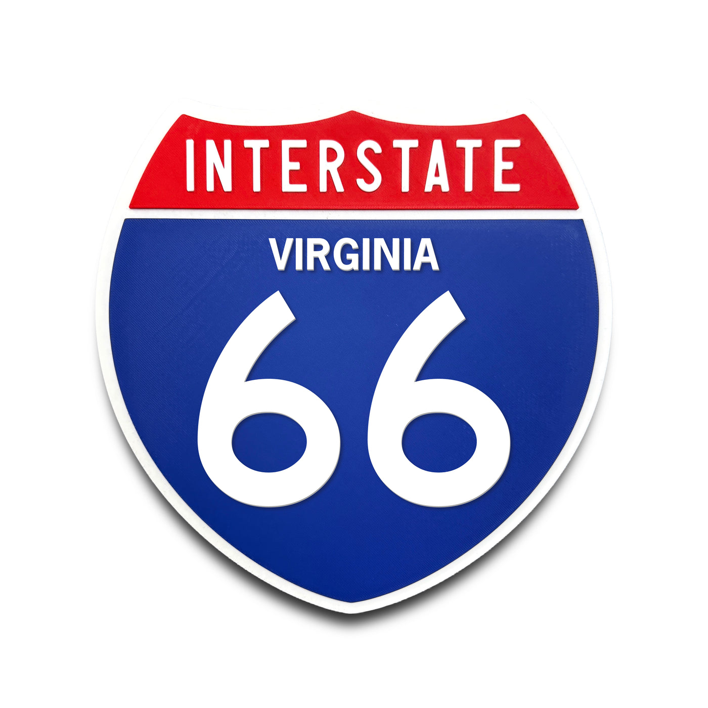 Interstate 66 Virginia road sign replica front view