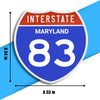Interstate 83 Road Sign Replica – Personalized Travel Sign | Home & Office Wall Decor (8.54” x 8.53”)