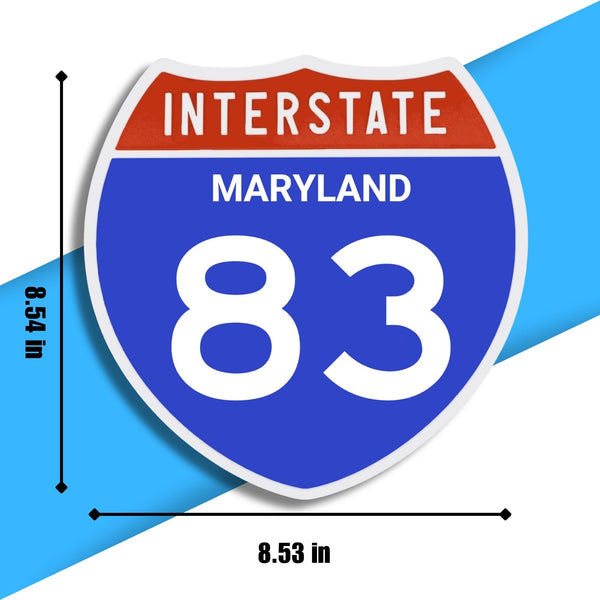Interstate 83 Road Sign Replica – Personalized Travel Sign | Home & Office Wall Decor (8.54” x 8.53”)