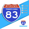 Interstate 83 Road Sign Replica – Personalized Travel Sign | Home & Office Wall Decor (8.54” x 8.53”)