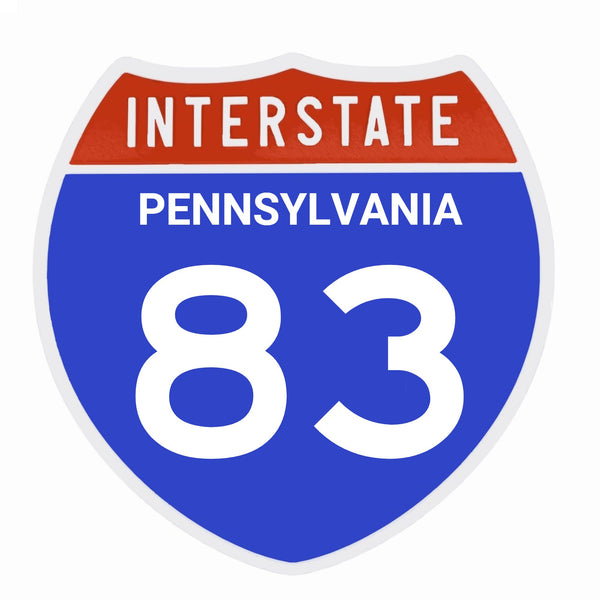 Interstate 83 Road Sign Replica – Personalized Travel Sign | Home & Office Wall Decor (8.54” x 8.53”)