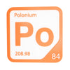 POLONIUM Periodic Table Tile – Educational Wall Art for Science Lovers, 5.6 x 5.6 Inches
