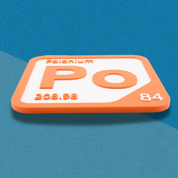POLONIUM Periodic Table Tile – Educational Wall Art for Science Lovers, 5.6 x 5.6 Inches