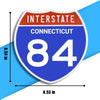 Interstate 84 Road Sign Replica – Personalized Travel Sign | Home & Office Wall Decor (8.54” x 8.53”)