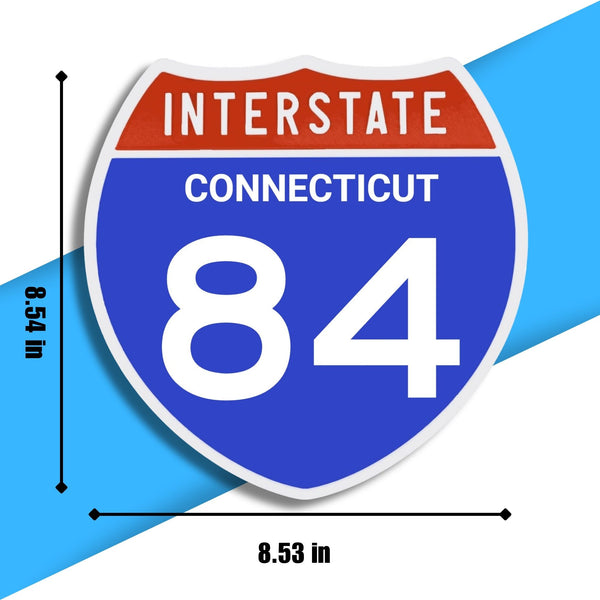Interstate 84 Road Sign Replica – Personalized Travel Sign | Home & Office Wall Decor (8.54” x 8.53”)