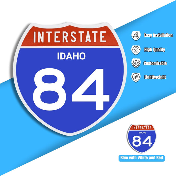 Interstate 84 Road Sign Replica – Personalized Travel Sign | Home & Office Wall Decor (8.54” x 8.53”)