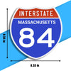 Interstate 84 Road Sign Replica – Personalized Travel Sign | Home & Office Wall Decor (8.54” x 8.53”)
