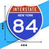 Interstate 84 Road Sign Replica – Personalized Travel Sign | Home & Office Wall Decor (8.54” x 8.53”)