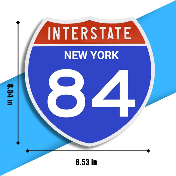 Interstate 84 Road Sign Replica – Personalized Travel Sign | Home & Office Wall Decor (8.54” x 8.53”)