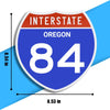 Interstate 84 Road Sign Replica – Personalized Travel Sign | Home & Office Wall Decor (8.54” x 8.53”)