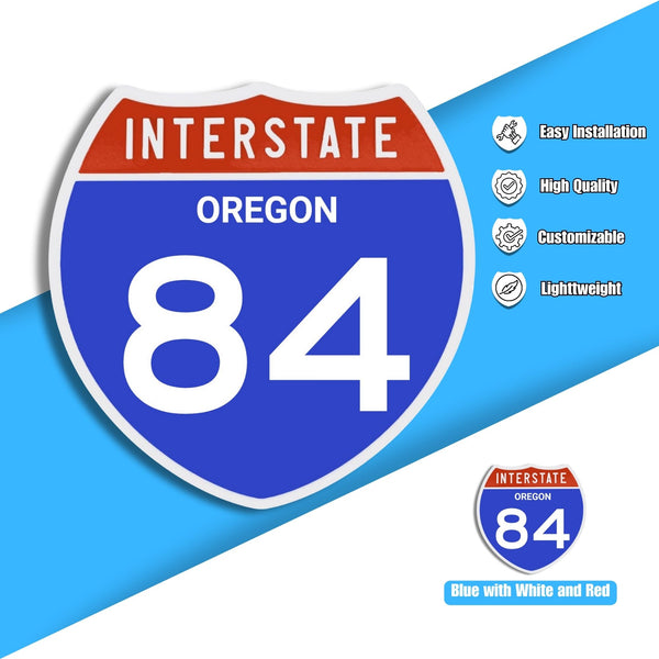Interstate 84 Road Sign Replica – Personalized Travel Sign | Home & Office Wall Decor (8.54” x 8.53”)