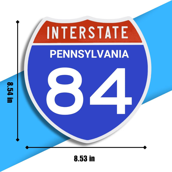 Interstate 84 Road Sign Replica – Personalized Travel Sign | Home & Office Wall Decor (8.54” x 8.53”)