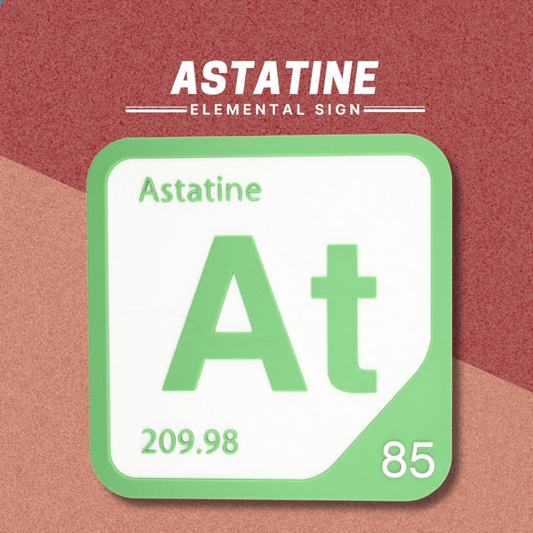 ASTATINE Periodic Table Tile – Educational Wall Art for Science Lovers, 5.6 x 5.6 Inches