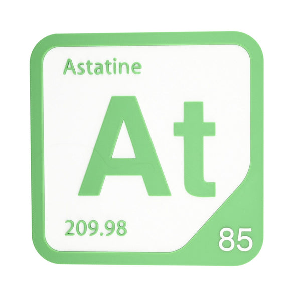 ASTATINE Periodic Table Tile – Educational Wall Art for Science Lovers, 5.6 x 5.6 Inches