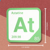 ASTATINE Periodic Table Tile – Educational Wall Art for Science Lovers, 5.6 x 5.6 Inches