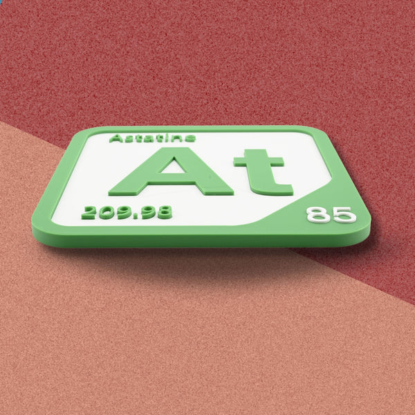 ASTATINE Periodic Table Tile – Educational Wall Art for Science Lovers, 5.6 x 5.6 Inches