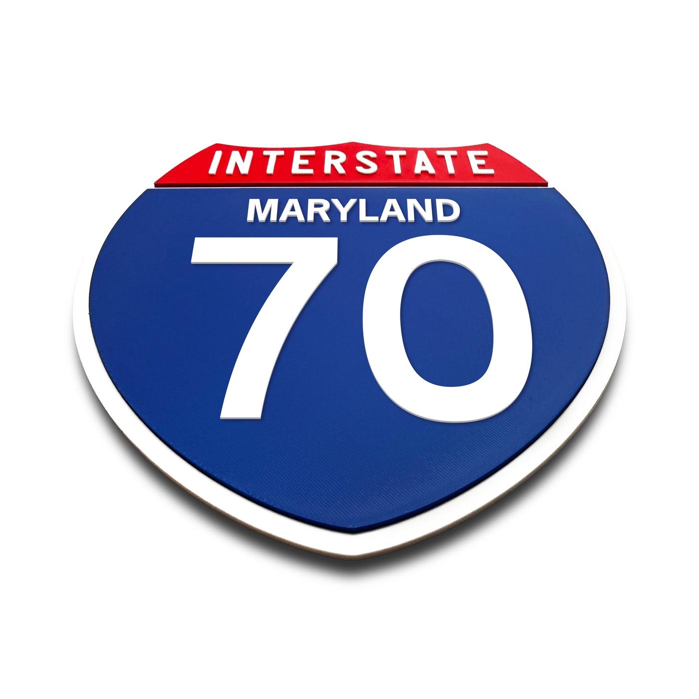 Interstate 70 -Maryland road sign replica flat view