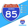 Interstate 85 Road Sign Replica – Personalized Travel Sign | Home & Office Wall Decor (8.54” x 8.53”)