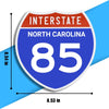 Interstate 85 Road Sign Replica – Personalized Travel Sign | Home & Office Wall Decor (8.54” x 8.53”)
