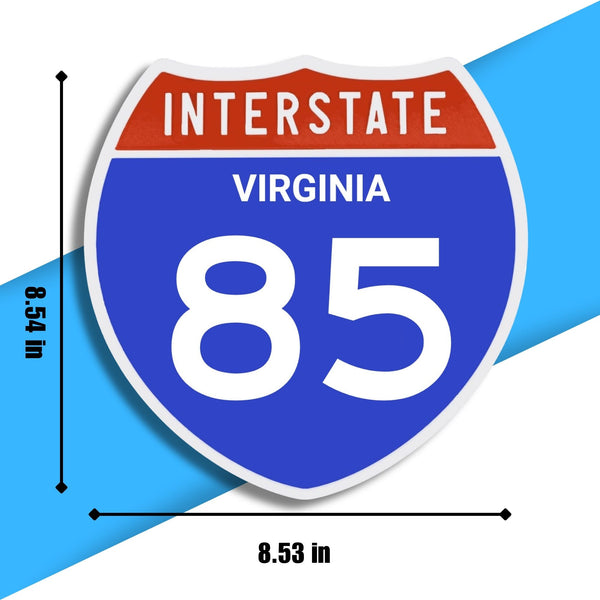 Interstate 85 Road Sign Replica – Personalized Travel Sign | Home & Office Wall Decor (8.54” x 8.53”)