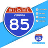 Interstate 85 Road Sign Replica – Personalized Travel Sign | Home & Office Wall Decor (8.54” x 8.53”)