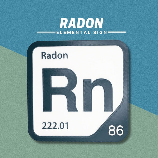 RADON Periodic Table Tile – Educational Wall Art for Science Lovers, 5.6 x 5.6 Inches