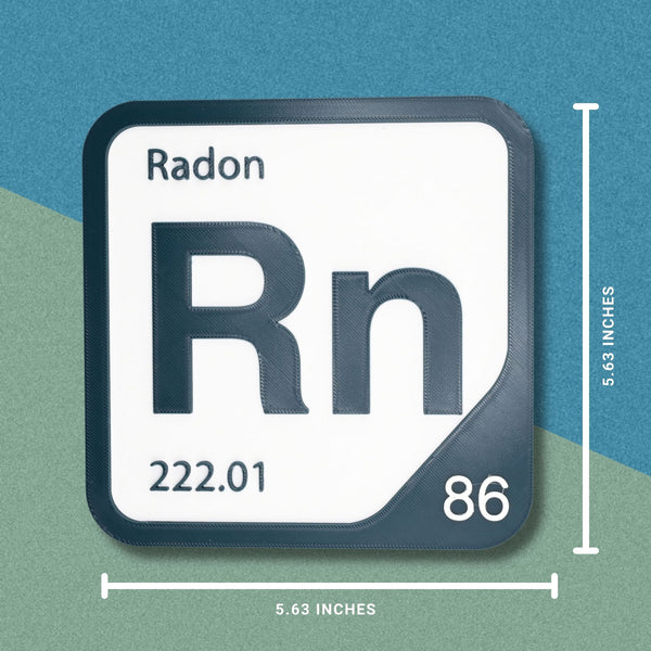 RADON Periodic Table Tile – Educational Wall Art for Science Lovers, 5.6 x 5.6 Inches