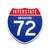 Interstate 72 Missouri road sign replica front view