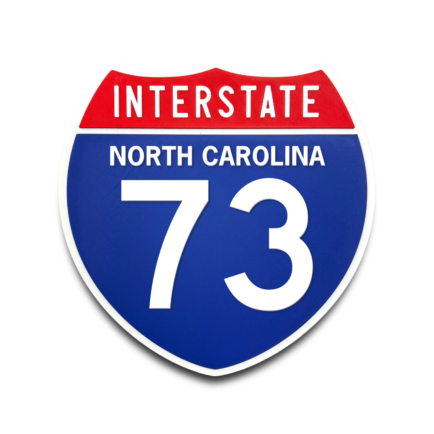 Interstate 73 North Carolina road sign replica front view