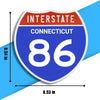Interstate 86 Road Sign Replica – Personalized Travel Sign | Home & Office Wall Decor (8.54” x 8.53”)