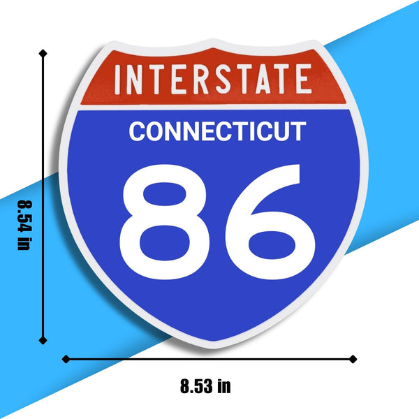 Interstate 86 Road Sign Replica – Personalized Travel Sign | Home & Office Wall Decor (8.54” x 8.53”)