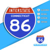 Interstate 86 Road Sign Replica – Personalized Travel Sign | Home & Office Wall Decor (8.54” x 8.53”)