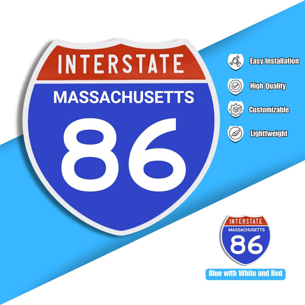 Interstate 86 Road Sign Replica – Personalized Travel Sign | Home & Office Wall Decor (8.54” x 8.53”)
