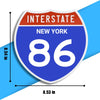 Interstate 86 Road Sign Replica – Personalized Travel Sign | Home & Office Wall Decor (8.54” x 8.53”)
