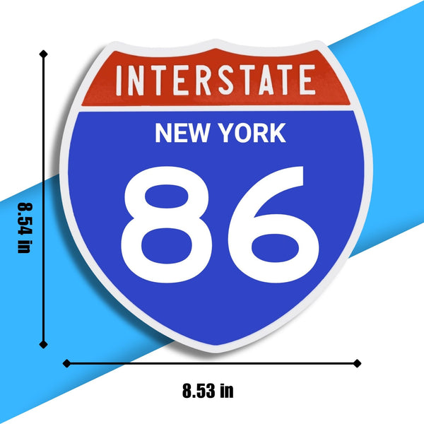 Interstate 86 Road Sign Replica – Personalized Travel Sign | Home & Office Wall Decor (8.54” x 8.53”)