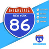Interstate 86 Road Sign Replica – Personalized Travel Sign | Home & Office Wall Decor (8.54” x 8.53”)