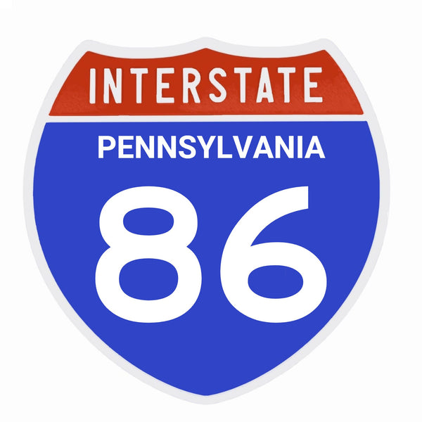 Interstate 86 Road Sign Replica – Personalized Travel Sign | Home & Office Wall Decor (8.54” x 8.53”)