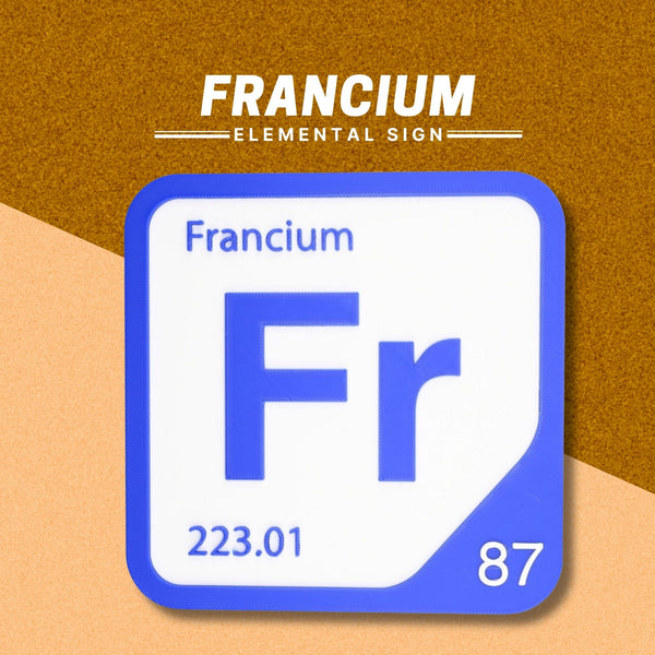 FRANCIUM Periodic Table Tile – Educational Wall Art for Science Lovers, 5.6 x 5.6 Inches