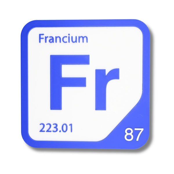 FRANCIUM Periodic Table Tile – Educational Wall Art for Science Lovers, 5.6 x 5.6 Inches