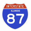 Interstate 87 Road Sign Replica – Personalized Travel Sign | Home & Office Wall Decor (8.54” x 8.53”)