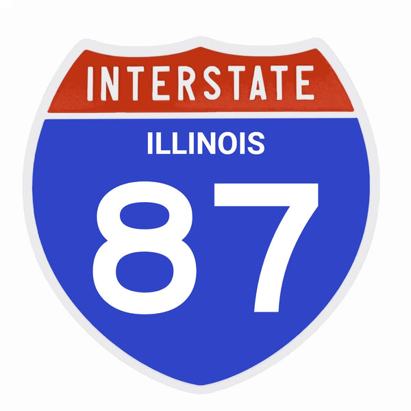 Interstate 87 Road Sign Replica – Personalized Travel Sign | Home & Office Wall Decor (8.54” x 8.53”)