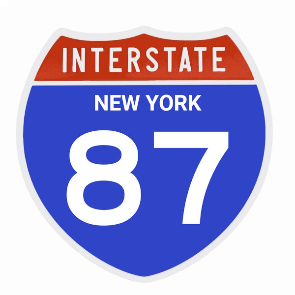 Interstate 87 Road Sign Replica – Personalized Travel Sign | Home & Office Wall Decor (8.54” x 8.53”)