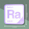 RADIUM Periodic Table Tile – Educational Wall Art for Science Lovers, 5.6 x 5.6 Inches