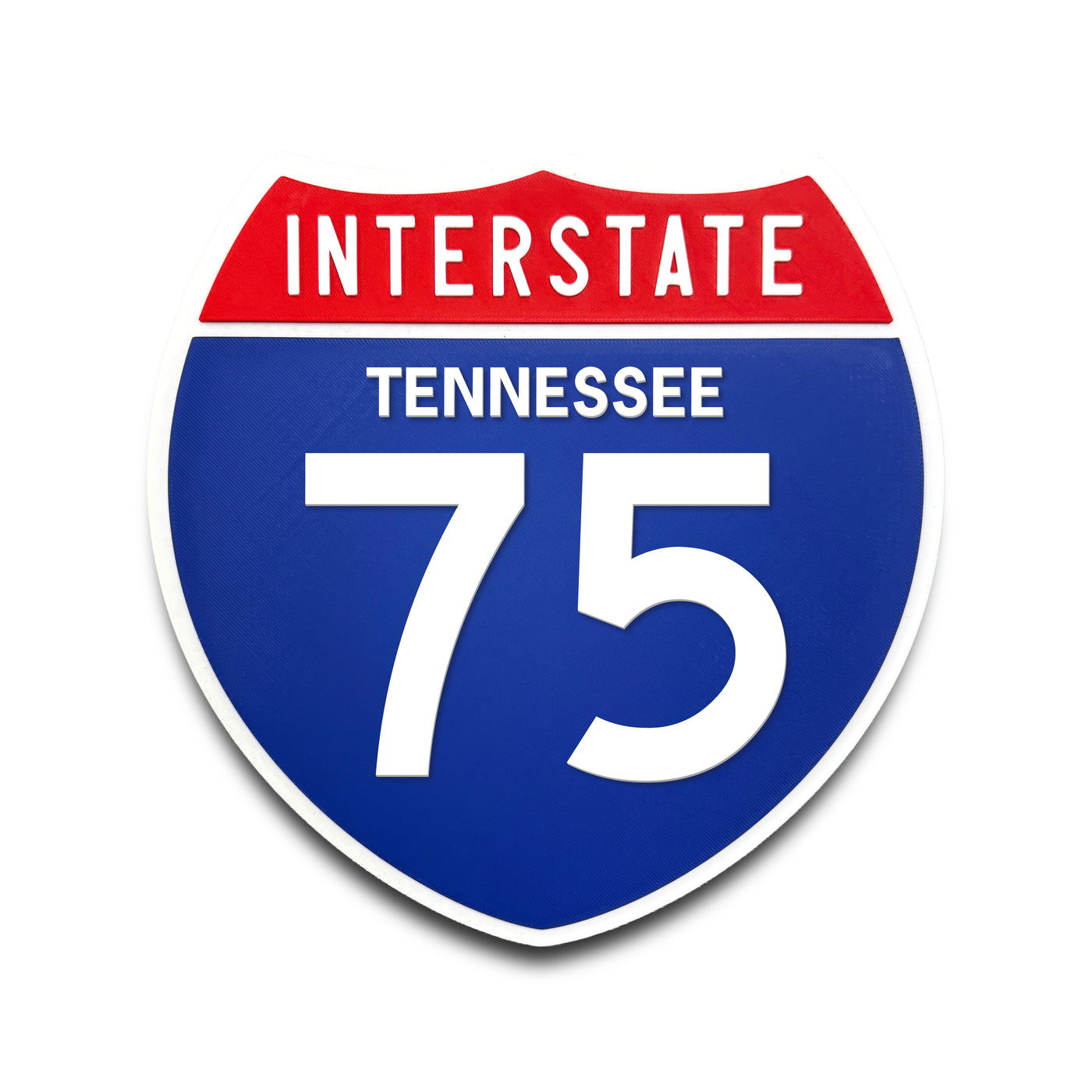 Interstate 75 Tennessee road sign replica front view