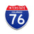 Interstate 76 Colorado road sign replica front view