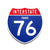 Interstate 76 Ohio road sign replica front view