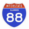 Interstate 88 Road Sign Replica – Personalized Travel Sign | Home & Office Wall Decor (8.54” x 8.53”)