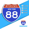 Interstate 88 Road Sign Replica – Personalized Travel Sign | Home & Office Wall Decor (8.54” x 8.53”)
